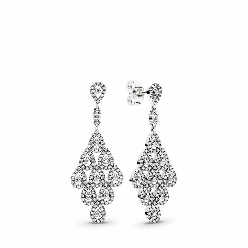 Pandora Cascading Glamour Earrings Silver Egypt KF7628305